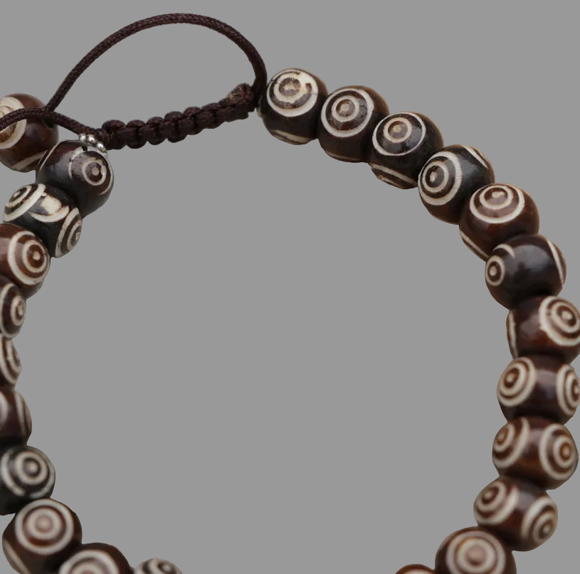 3 Eye Yak Bone Wrist Mala Bracelet