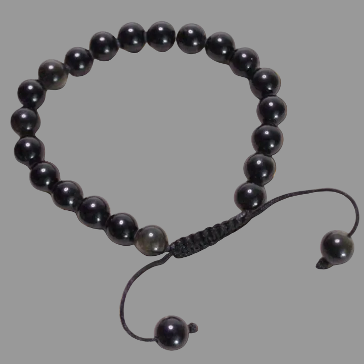 Black Obsidian Stone Wrist Mala