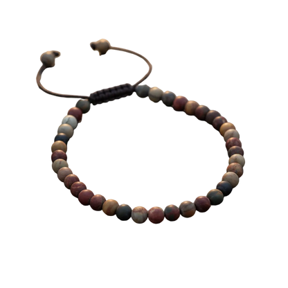 4 mm Jasper Stone Wrist Mala Bracelet