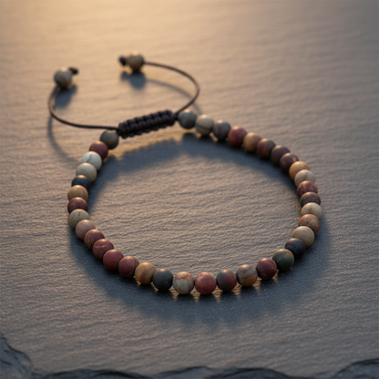 4 mm Jasper Stone Wrist Mala Bracelet