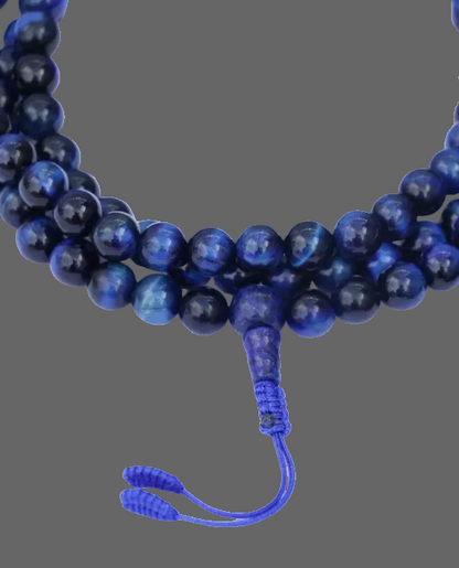 Blue Tiger Eye Stone Mala