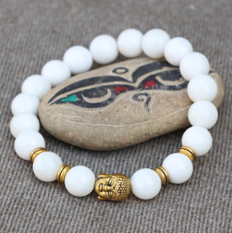 Buddha Conch Shell Wrist Mala