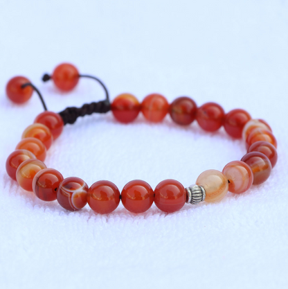 Fire Agate Stone Wrist Mala