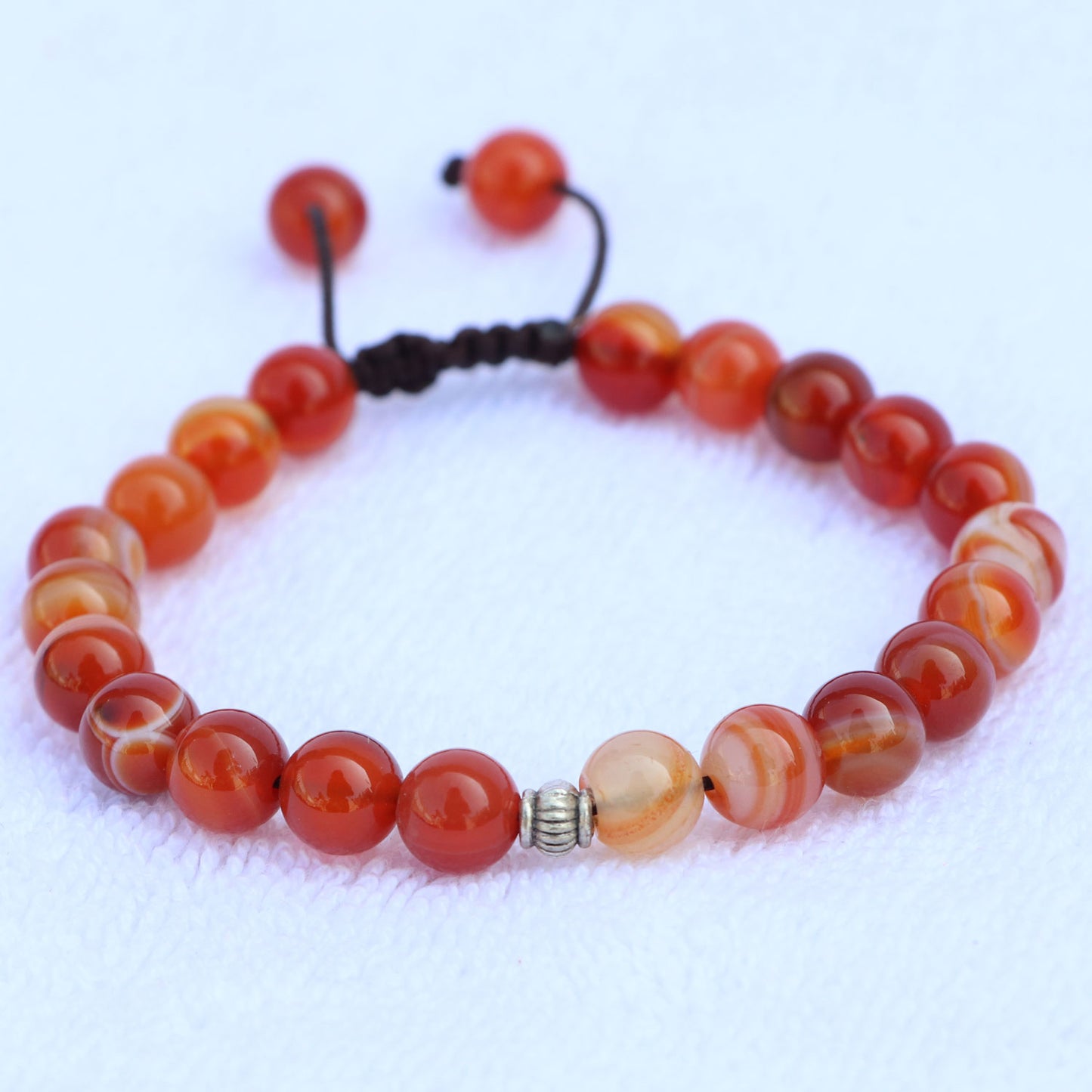 Fire Agate Stone Wrist Mala