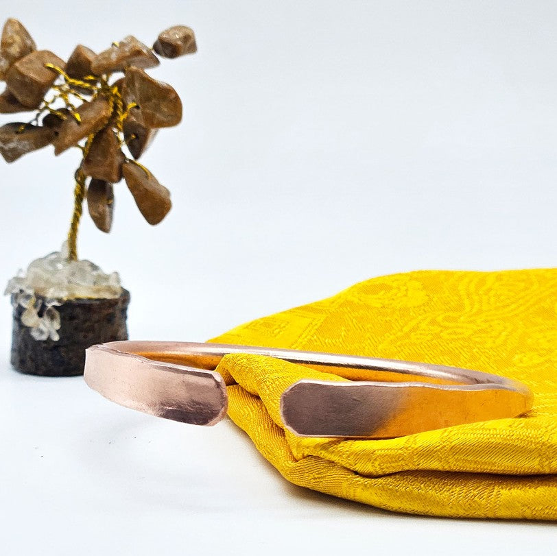 Flattened End Copper Bracelet