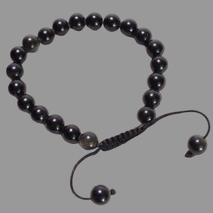 Black Obsidian Stone Wrist Mala