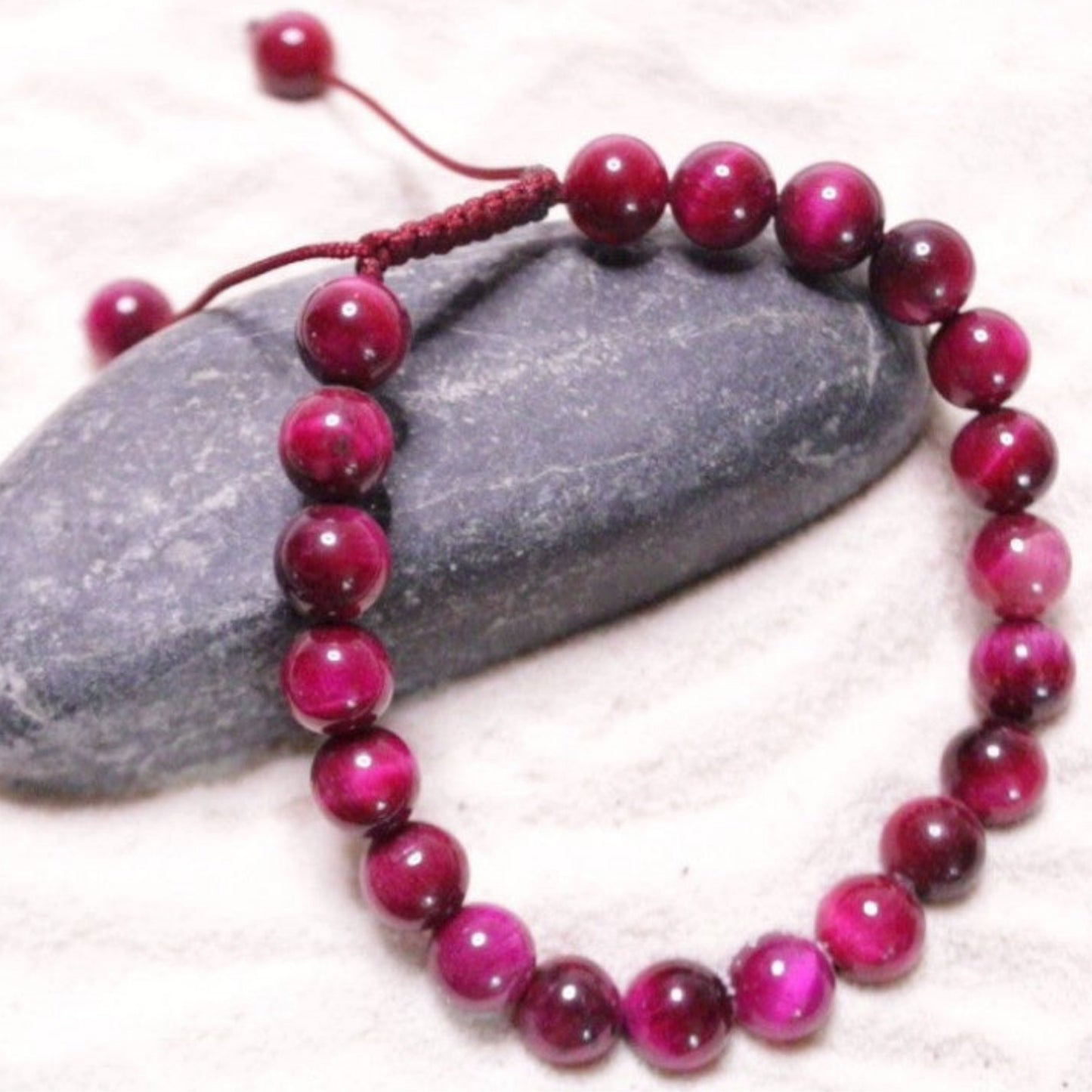 Pink Tiger Eye Wrist Mala