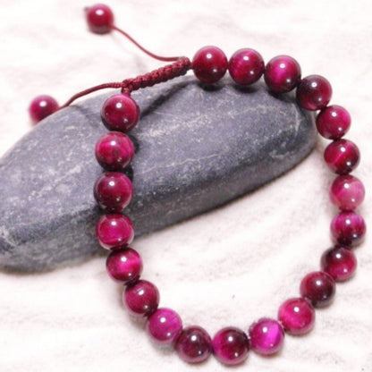 Pink Tiger Eye Wrist Mala
