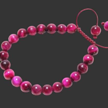 Pink Tiger Eye Wrist Mala