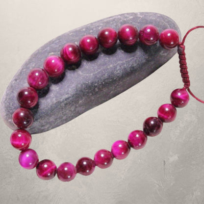 Pink Tiger Eye Wrist Mala
