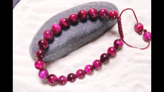Pink Tiger Eye Wrist Mala