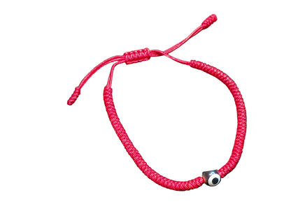 Hand Knotted Nepali Red Cord Evil Eye Bracelet