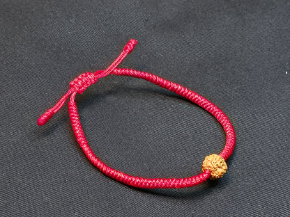 Hand Knotted Nepali Red Cord Rudraksha Bracelet