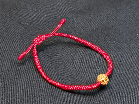 Hand Knotted Nepali Red Cord Rudraksha Bracelet