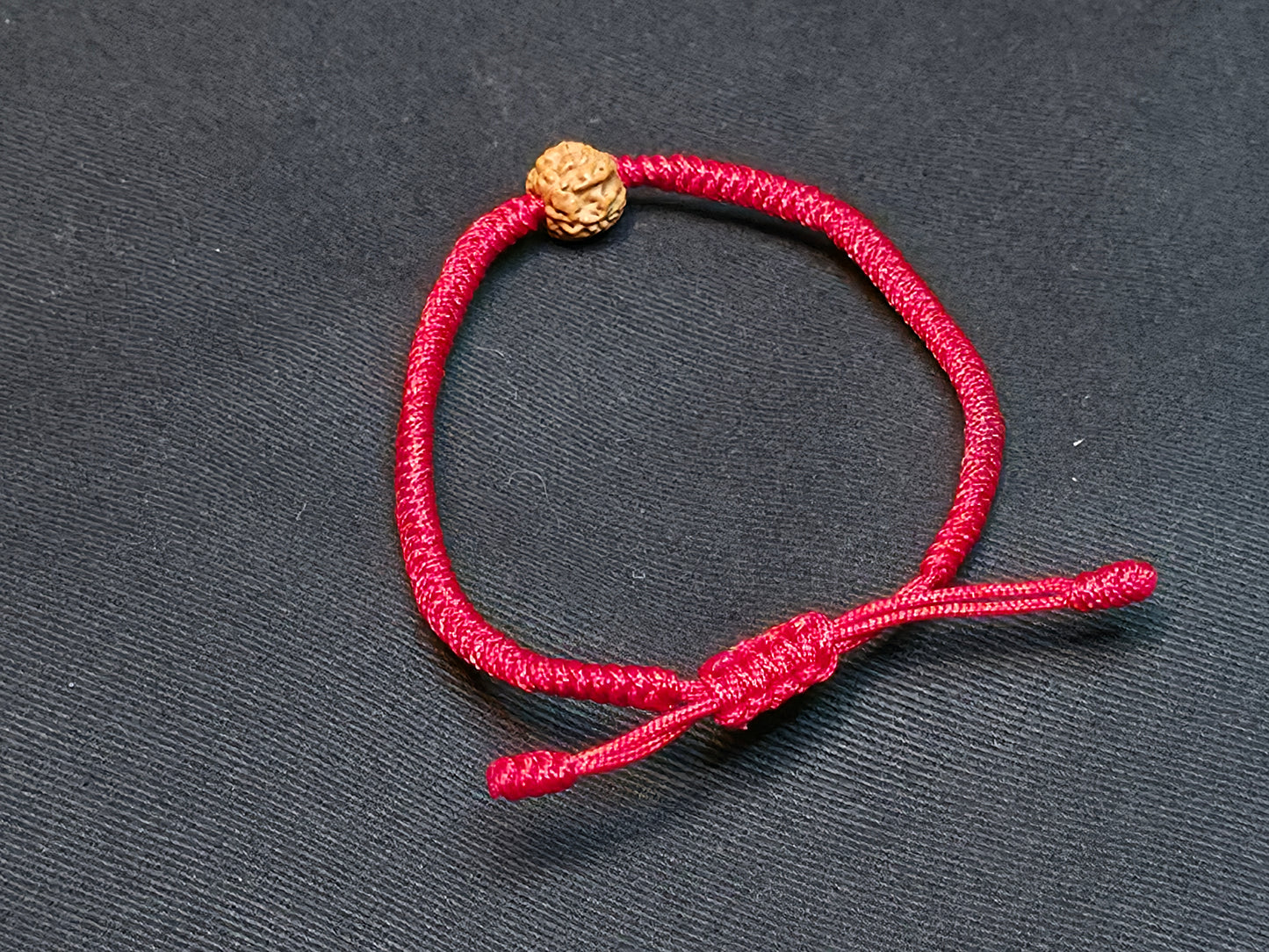 Hand Knotted Nepali Red Cord Rudraksha Bracelet