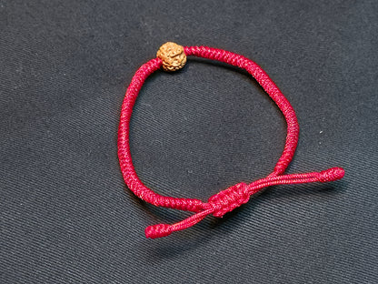 Hand Knotted Nepali Red Cord Rudraksha Bracelet