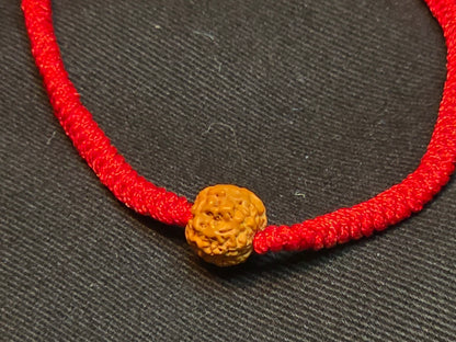 Hand Knotted Nepali Red Cord Rudraksha Bracelet