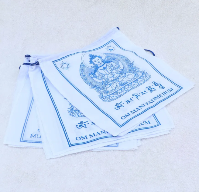 Om Mani Padme Hum Prayer Flags