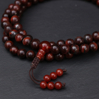 Brown Tiger Eye Mala Necklace