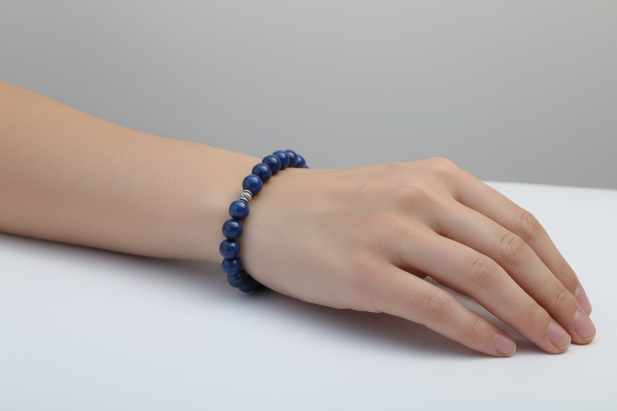 Lapis Lazuli Stone Wrist Mala Bracelet