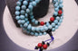 Turquoise and Red Coral Stone Mala