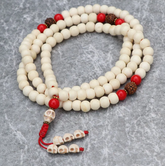Yak Bone Skull Bead Mala