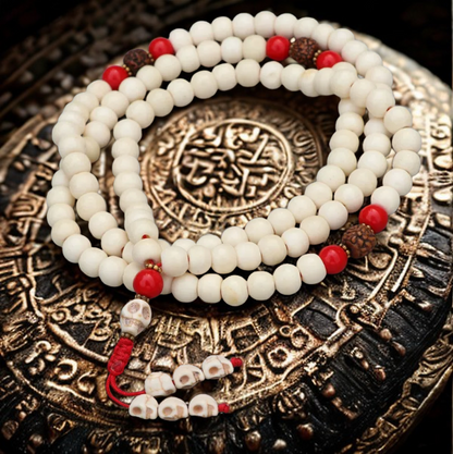 Yak Bone Skull Bead Mala